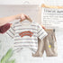 Round neck letter stripe short sleeve suit